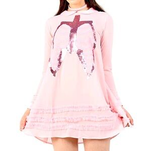 Iron Fist Dead Mermaid Walking Dress Women Color Pink Size S